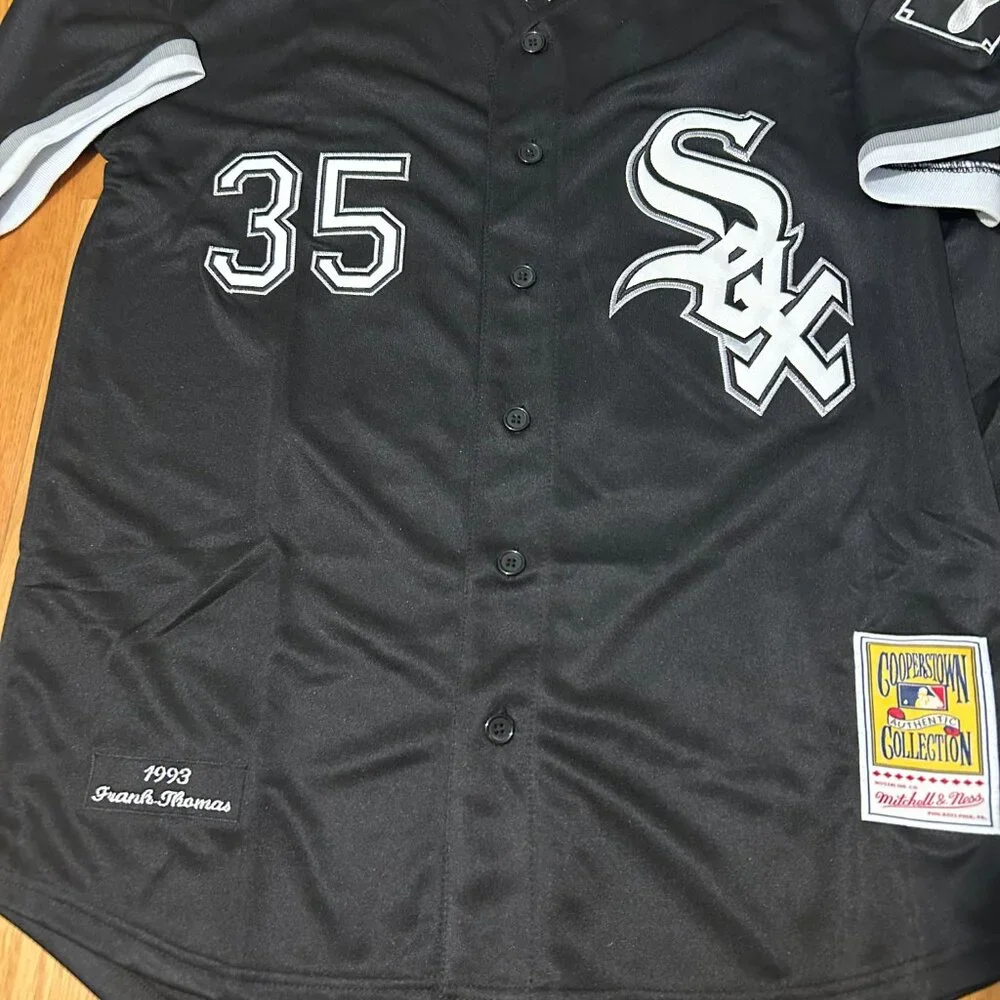1990s CHICAGO WHITE SOX FRANK THOMAS Men's JERSEY M,L,XL,2X by Mitchell & Ness - Picture 5 of 7
